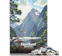 Rompecabezas de 1000 Piezas del Parque Nacional Fiordland de Nueva Zelanda para Adultos, Rompecabezas de Papel, Juguete Educativo para aliviar el estrés, 38 x 26 cm (1000 Piezas)