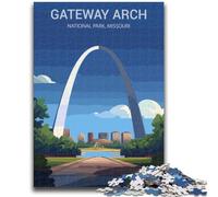 Rompecabezas de 1000 Piezas del Parque Nacional Gateway Arch para Adultos, un desafío difícil y antiestrés para la decoración del hogar (más de 14 1000 Piezas, 50x75cm)