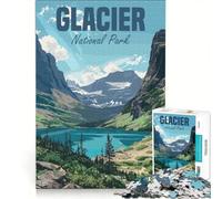 Rompecabezas de 1000 Piezas del Parque Nacional Glaciar, Juegos relajantes, Divertido para Reducir el estrés, Regalos para Amigos y Familiares 50x75cm