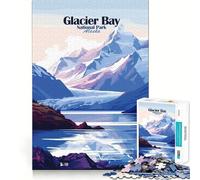 Rompecabezas de 1000 Piezas del Parque Nacional Glacier Bay,Alaska Corte Impecable Divertido Juego para Resolver Problemas Juego Gratuito Arte (50x75cm)