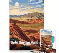 Rompecabezas de 1000 Piezas del Parque Nacional Gobi Gurvan Saikhan,Mongolia Corte Impecable Divertido Juego para Resolver Problemas Juego Gratuito Arte (50x75cm)