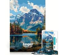 Rompecabezas de 1000 Piezas del Parque Nacional Jasper,Canadá,Paisaje artístico,Ajuste, Juego,Entrenamiento de concentración,diversión,Tiempo de Juego Relajante, Ocio