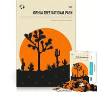 Rompecabezas de 1000 Piezas del Parque Nacional Joshua Tree,Juego artístico de Habilidad para Pensar,Tiempo de Descanso,diversión, (50x75cm)
