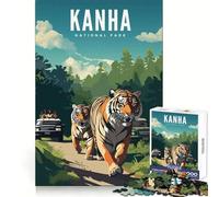 Rompecabezas de 1000 Piezas del Parque Nacional Kanha para Adolescentes un Juego de ingenio para Momentos de Relax Cierre sólido Regalo Creativo (38x52cm)