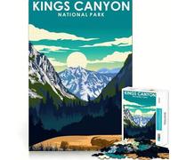 Rompecabezas de 1000 Piezas del Parque Nacional Kings Canyon,Ideal para divertirse resolviendo Problemas,un Juego Tranquilo para Pasar el rato (38x26cm)