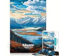 Rompecabezas de 1000 Piezas del Parque Nacional Kluane,Canadá Paisaje Corte Impecable Divertido Juego para Resolver Problemas Juego Gratuito Arte (38x26cm)