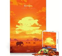 Rompecabezas de 1000 Piezas del Parque Nacional Kruger para Adultos Ideal para estimular la Memoria y como Actividad de Ocio Bordes limpios Un Regalo estupendo (38x52cm)