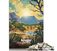 Rompecabezas de 1000 Piezas del Parque Nacional Kruger, Sudáfrica, para Adultos y Rompecabezas de Papel, Juego Educativo de 38 x 26 cm (1000 Piezas)