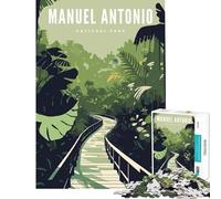 Rompecabezas de 1000 Piezas del Parque Nacional Manuel Antonio Juegos educativos para un desafío de Juego Educativo Juguete Ideal para Regalar y Pasar el Tiempo en casa Durante Las Vacaciones