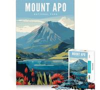Rompecabezas de 1000 Piezas del Parque Nacional Monte Apo,Juego de Corte sin Costuras,Actividad Mental Inteligente,Juego Tranquilo,Divertido,Regalo de cumpleaños,pasatiempo (38x26cm)
