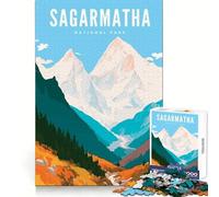 Rompecabezas de 1000 Piezas del Parque Nacional Sagarmatha para Adolescentes ejercita la Memoria,estimula la Mente,es Relajante y Divertido,con Cierre Seguro (38x26cm)