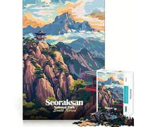 Rompecabezas de 1000 Piezas del Parque Nacional Seoraksan, Corea del Sur Juguete de Arte Que desafía la Mente Juego Divertido para el Tiempo Libre Regalo Ideal para cumpleaños (38x26cm)