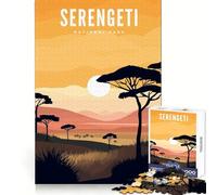 Rompecabezas de 1000 Piezas del Parque Nacional Serengeti para Adolescentes Desarrolla la Memoria, relaja la Mente y es Divertido Bordes limpios Regalo Ideal (38x26cm)