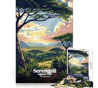 Rompecabezas de 1000 Piezas del Parque Nacional Serengeti, Tanzania, para Adultos Un desafío para la Mente Bordes Suaves y Lisos Regalo de Temporada (50x75cm)