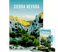 Rompecabezas de 1000 Piezas del Parque Nacional Sierra Nevada Piezas de Corte Limpio Juguete para desarrollar la Capacidad cognitiva Momento de relajación Diversión Decoración navideña (38x26cm)