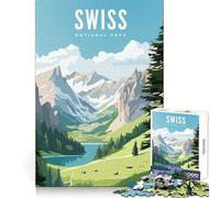Rompecabezas de 1000 Piezas del Parque Nacional Suizo para Adolescentes, Ideal para ejercitar la Memoria, Relajarse y Disfrutar de un Ajuste Perfecto Regalo Festivo (38x52cm)