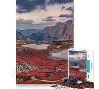 Rompecabezas de 1000 Piezas del Parque Nacional tre Cime Di Lavaredo Juguete de Corte Premium para ejercitar la Mente Ideal para Momentos de Paz y diversión cumpleaños (38x52cm)