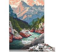 Rompecabezas de 1000 Piezas del Parque Nacional Triglav, Eslovenia, para Adultos, Rompecabezas de Papel, Juegos educativos para niños, 38 x 26 cm (1000 Piezas)