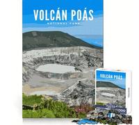 Rompecabezas de 1000 Piezas del Parque Nacional Volcán Poás para Adolescentes Ideal para Mejorar la Memoria y como pasatiempo Relajante Bordes limpios (38x26cm)