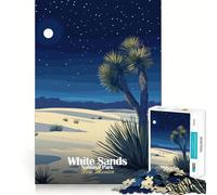 Rompecabezas de 1000 Piezas del Parque Nacional White Sands Juguete Que desafía la Mente Troquelado de Alta precisión Un Reto Divertido para Pasar el Tiempo (50x75cm)
