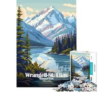 Rompecabezas de 1000 Piezas del Parque Nacional Wrangell-St Elias de Alaska Juegos educativos para un desafío de Juego Educativo Juguete Ideal para Regalar y Pasar el Tiempo en casa Durante