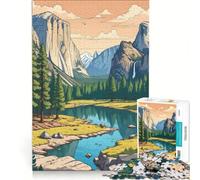 Rompecabezas de 1000 Piezas del Parque Nacional Yosemite decoración de Pared un Reto para completar Que fomenta el Amor Entre Parejas 38x26cm