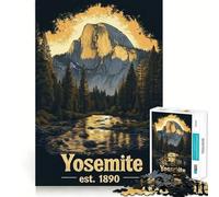 Rompecabezas de 1000 Piezas del Parque Nacional Yosemite Diversión para ejercitar la Mente Piezas de Ajuste preciso Un pasatiempo Fascinante para los Momentos de Ocio (38x52cm)