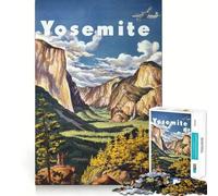 Rompecabezas de 1000 Piezas del Parque Nacional Yosemite Juego de Ejercicios mentales Encaje Huecos Desafío Interactivo para el Cerebro en casa (38x52cm)