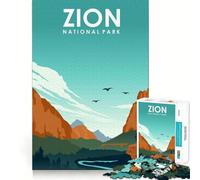Rompecabezas de 1000 Piezas del Parque Nacional Zion, decoración de Corte preciso, Juego Mental, Regalo, Tiempo de Juego Relajante, Actividad de cumpleaños (38x52cm)