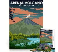 Rompecabezas de 1000 Piezas del Parque Volcán Arenal para Adolescentes Rompecabezas para Pensar con claridad, Relajarse y desconectar Encaje Firme (50x75cm)