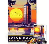 Rompecabezas de 1000 Piezas del Paseo marítimo de Baton Rouge para Adolescentes: Ejercicio Mental, Entretenimiento Ligero, Cierre Seguro, (38x26cm)