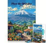 Rompecabezas de 1000 Piezas del Pico de Orizaba para Adultos: Mejora la Memoria, Alivia la ansiedad y Decora la Pared con Bordes Afilados (50x75cm)