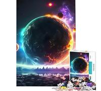 Rompecabezas de 1000 Piezas del Planeta Espacio Hielo y Fuego Juego de ingenio para ejercitar la Mente Juguete adictivo Regalo Ideal para cumpleaños Desafío difícil (Tamaño 38x26cm)