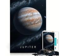 Rompecabezas de 1000 Piezas del Planeta Júpiter en el Espacio para Adultos Juguete para ejercitar la Mente Diseño Casual y Relajante Colección de Piezas de Arte para armar (50x75cm)