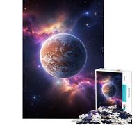 Rompecabezas de 1000 Piezas del Planeta Mercurio y la Nebulosa Juego de ingenio para ejercitar la Mente Juguete adictivo Regalo Ideal para cumpleaños Desafío difícil (Tamaño 38x26cm)