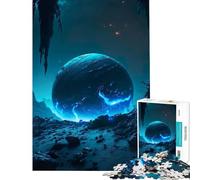 Rompecabezas de 1000 Piezas del Planeta Neptuno Azul para Adultos Juego Imposible Juguete Educativo y Divertido para Mejorar la Memoria (Tamaño 50x75cm)