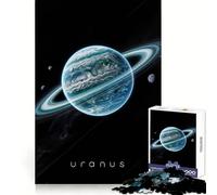 Rompecabezas de 1000 Piezas del Planeta Urano y su Anillo para Adultos Juguete Inteligente para el hogar Disfrute de Bordes Afilados Artículo de Santa Claus (50x75cm)