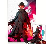 Rompecabezas de 1000 Piezas del protagonista de Anime de Ojos Rojos para Adolescentes, Juguete de lógica, diversión y Entretenimiento, Corte Suave, (50x75cm)