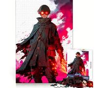 Rompecabezas de 1000 Piezas del protagonista de Anime de Ojos Rojos para Adolescentes, Juguete de lógica, diversión y Entretenimiento, Corte Suave, (50x75cm)