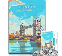 Rompecabezas de 1000 Piezas del Puente de la Torre de Inglaterra para Adolescentes, Juguete Educativo Toda la Familia, 50x75cm