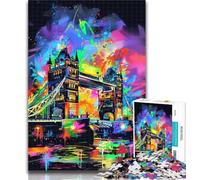 Rompecabezas de 1000 Piezas del Puente de la Torre de Londres para Adultos, 1000 Piezas, Juguetes, Juegos educativos, antiestrés, Lista de Deseos con Papá Noel, 50x75cm