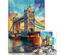 Rompecabezas de 1000 Piezas del Puente de Londres para Adultos y Adolescentes Un Juego desafiante, Ideal para Regalar a Toda la Familia 75x50cm