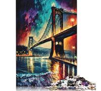 Rompecabezas de 1000 Piezas del Puente del Bósforo de Estambul, Rompecabezas de dificultad Alta, Juego Educativo, Juguete para decoración Familiar (38 x 26 cm)