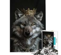 Rompecabezas de 1000 Piezas del Rey Lobo Juego práctico y adictivo para Cultivar la Paciencia Regalos artísticos para la decoración del hogar Tamaño 75x50cm