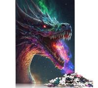 Rompecabezas de 1000 Piezas del Rey Serpiente Dragón Cósmico para Adultos, desafiante y Estimulante, para niños y Adultos (75 x 50 cm)