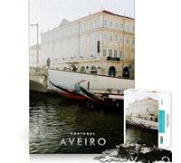 Rompecabezas de 1000 Piezas del río Aveiro,Arte de Corte preciso,Juguete para estimular la Mente,Entretenimiento,diversión,decoración navideña,Regalo (38x52cm)