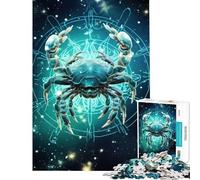 Rompecabezas de 1000 Piezas del Signo Zodiacal Escorpio para Adolescentes Desafío Educativo para la decoración de la Pared Juegos relajantes Apto para Mayores de 14 años (38x52cm)