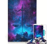 Rompecabezas de 1000 Piezas del Signo Zodiacal Libra, Juego de ingenio, para Relajarse intelectualmente, Regalo de cumpleaños, Regalos 38x52cm