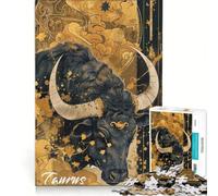 Rompecabezas de 1000 Piezas del Signo Zodiacal Tauro Juguete Decorativo para la Pared desafiante de completar Que Mejora el Amor Entre Parejas 38x52cm