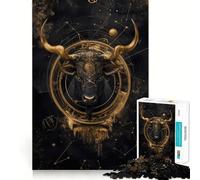 Rompecabezas de 1000 Piezas del Signo Zodiacal Tauro para Adolescentes Juego Inteligente para Relajarse y armar Patrones Lista de Deseos de Papá Noel 38x52cm